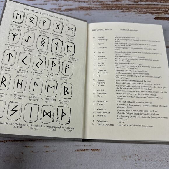 The Book of Runes by Ralph H Blum Tenth Anniversary Edition 1993 1st Printing HC - Picture 2 of 5